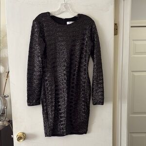Black Sequin Dress
